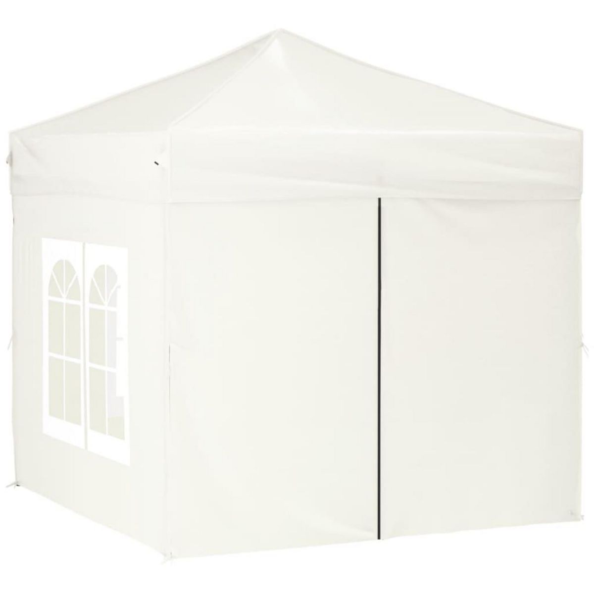 VIDAXL Tente de reception pliable avec parois Creme 2x2 m