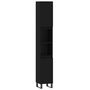 Voir la diapositive 2 : VIDAXL Armoire de salle de bain noir 30x30x190 cm bois d ingénierie