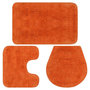 Voir la diapositive 1 : VIDAXL Jeu de tapis de salle de bain 3 pcs Tissu Orange