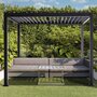 Alice's Garden Pergola Bioclimatique gris anthracite – Triomphe – 300x400cm. aluminium. à lames orientables