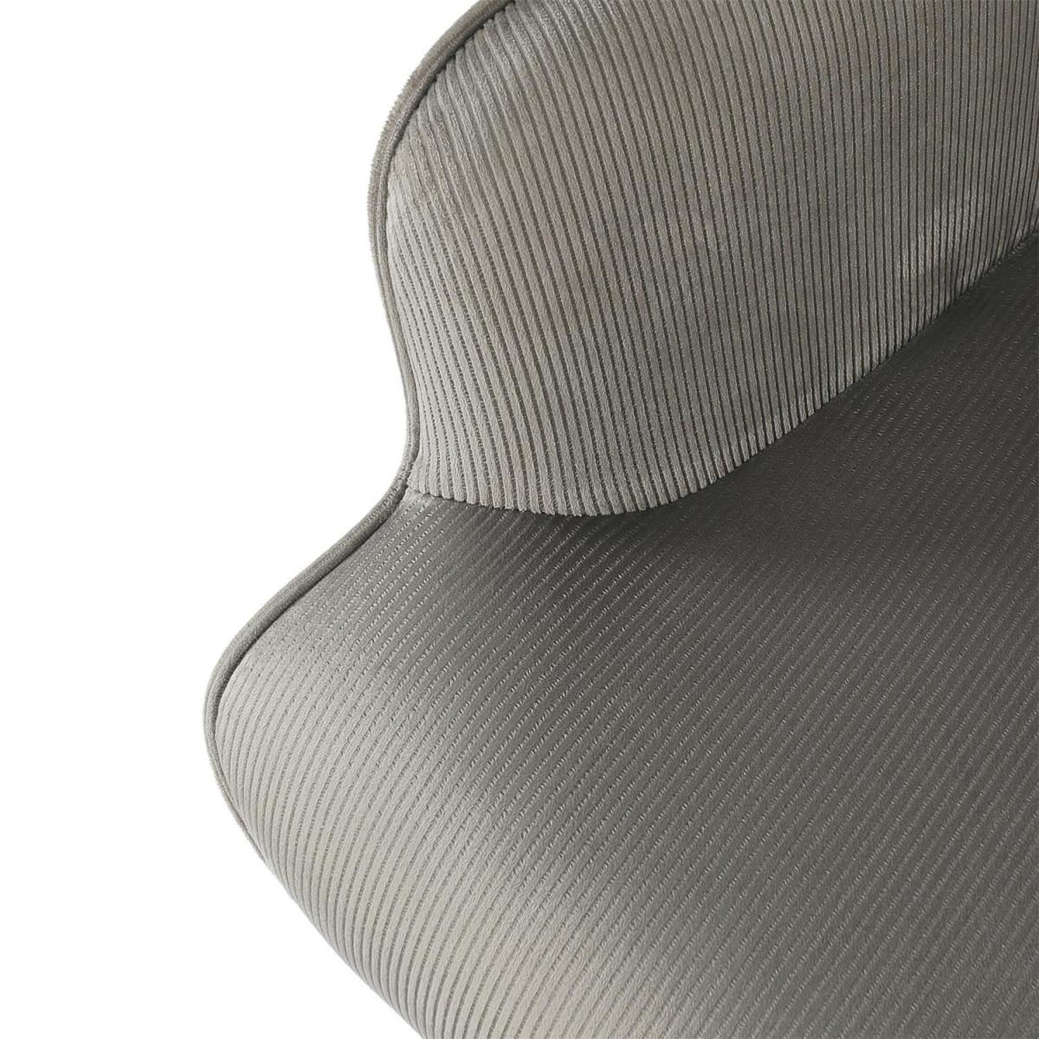 Voir la diapositive 6 : The Home Deco Factory Fauteuil en velours côtelé  giulia  96cm gris