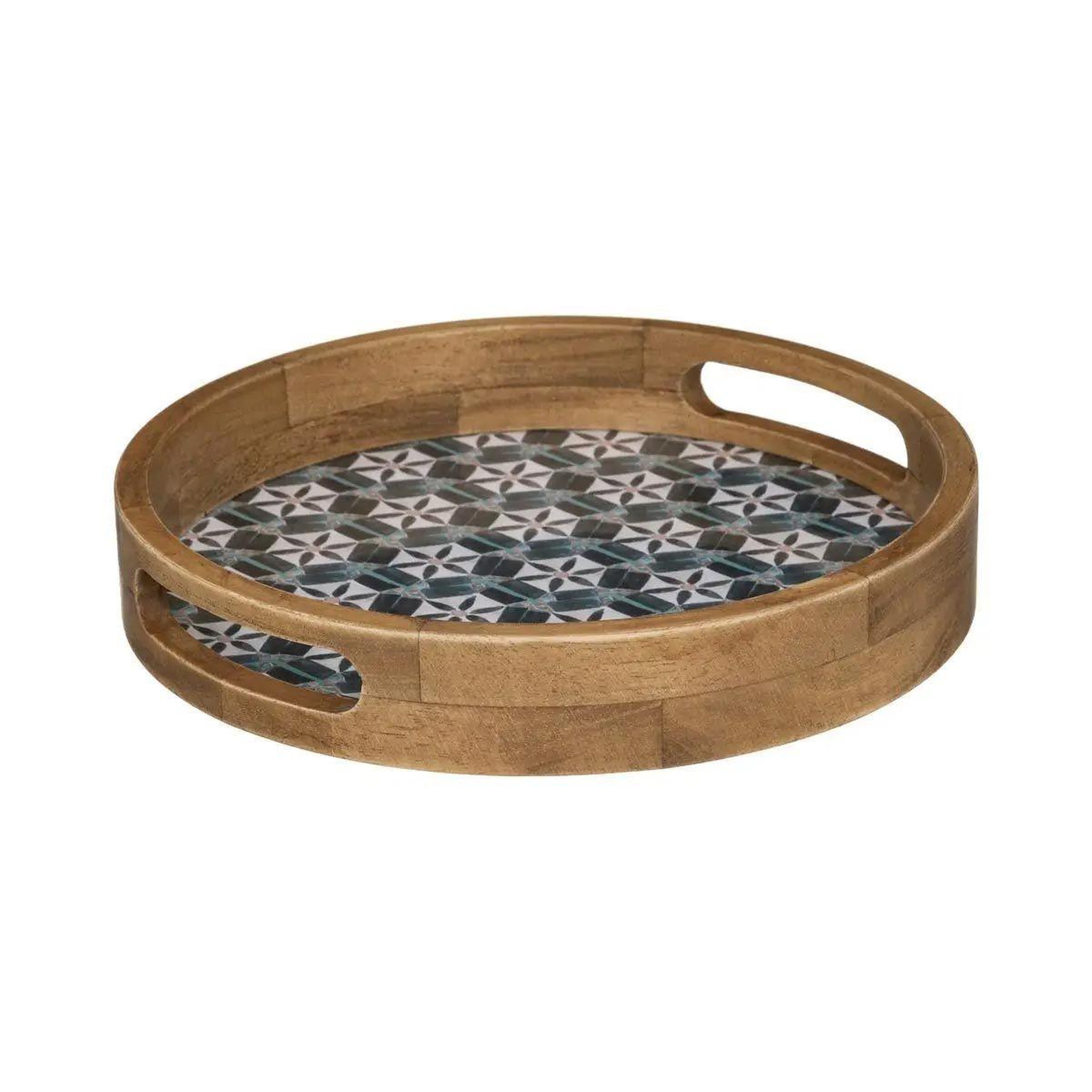 Voir la diapositive 2 : ATMOSPHERA Lot de 2 plateaux déco  alicante  34cm multicolore