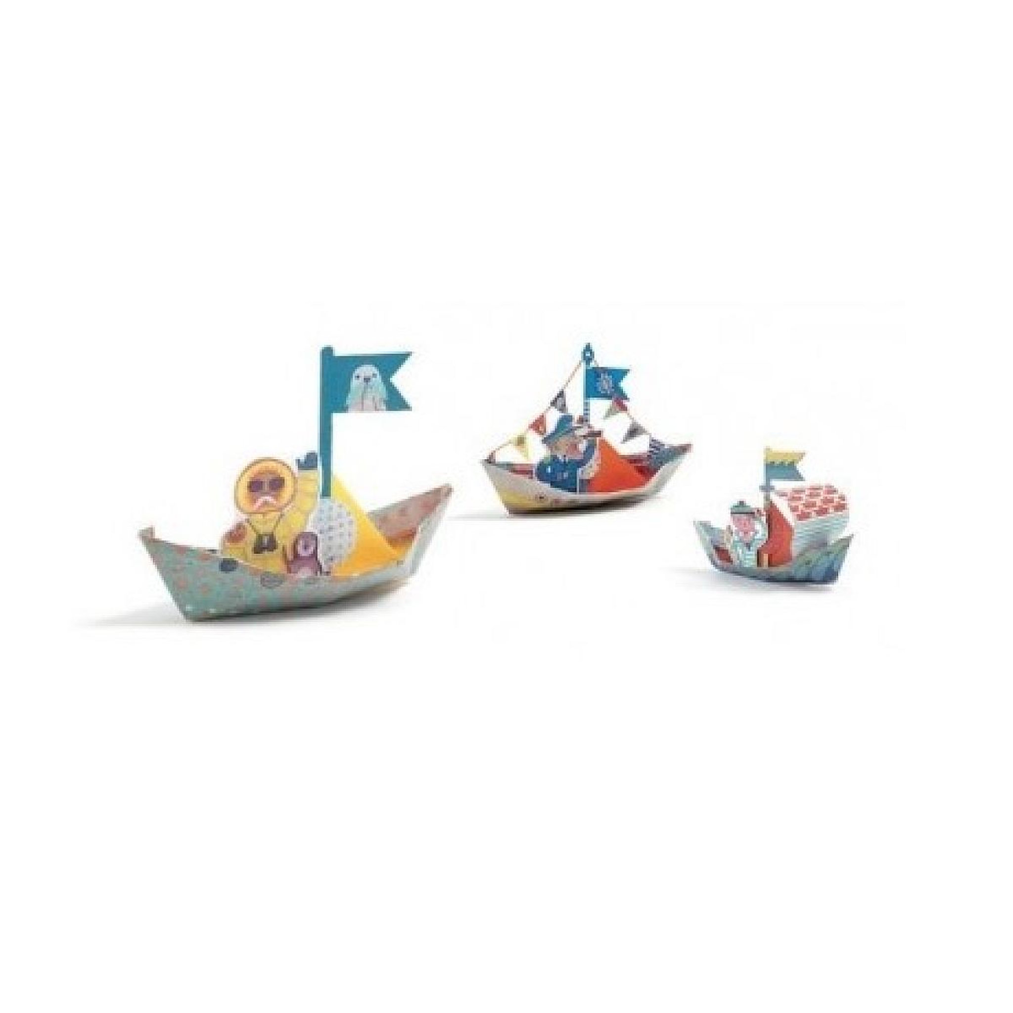 Voir la diapositive 2 : Djeco Origami Bateaux sur l'eau