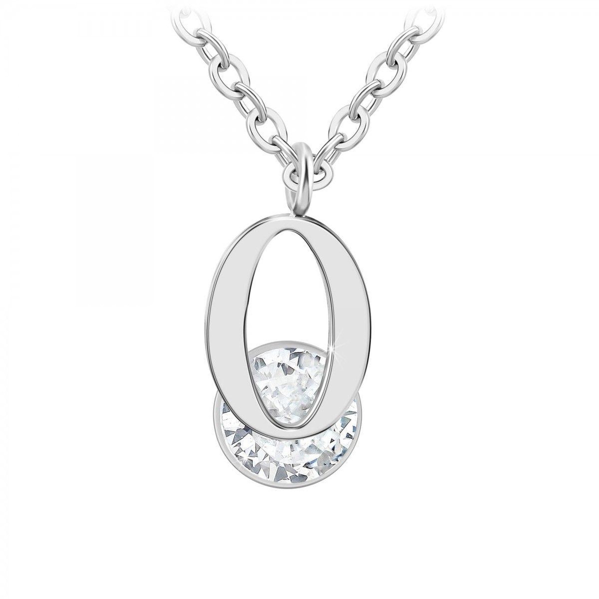 SC CRYSTAL Collier alphabet lettre O SC Crystal orné d'un Zirconium