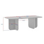 Voir la diapositive 3 : TOILINUX Table basse design effet bois foncé LEANDRO - Marron