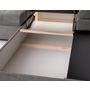 Voir la diapositive 5 : BEST MOBILIER Bianca - canapé d'angle droit 4 places convertible avec coffre en tissu texturé