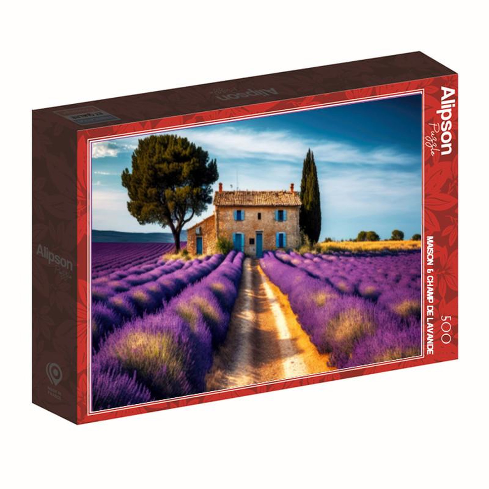 ALIZE Puzzle 1000 pièces Maison et champs de lavande – Paysage provençal – Adulte – Alizé