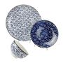 Voir la diapositive 1 : Service vaisselle 18 pièces en porcelaine bleu