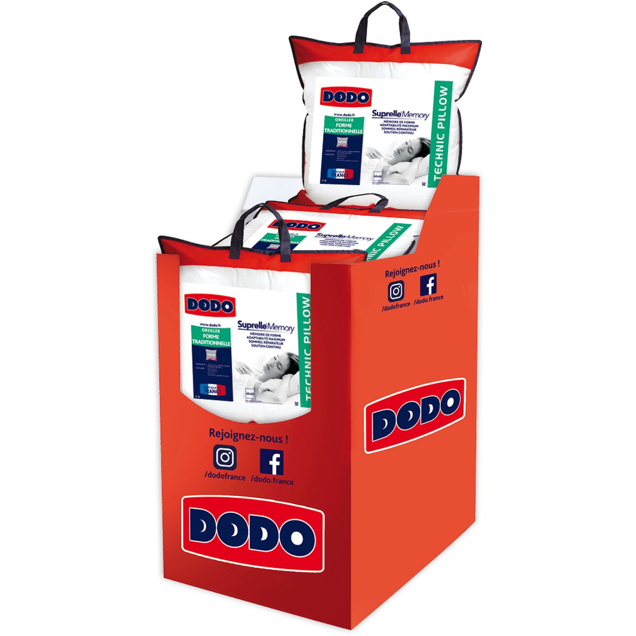 Voir la diapositive 4 : DODO Oreiller DODO SUPRELLE MEMORY 1050 g