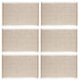 Voir la diapositive 1 : ATMOSPHERA Lot de 6 sets de table à franges - 45 x 30 cm - Naturel