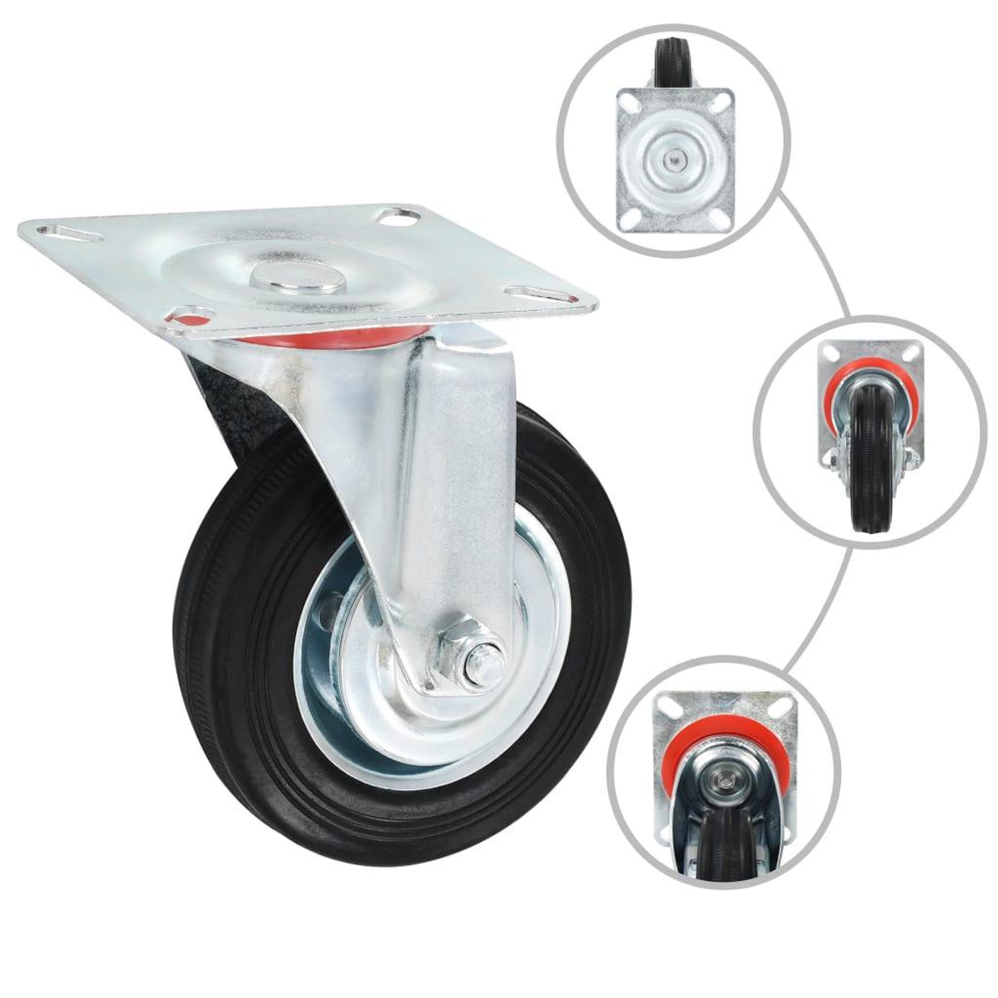 Voir la diapositive 2 : VIDAXL 12 pcs Roulettes pivotantes 100 mm
