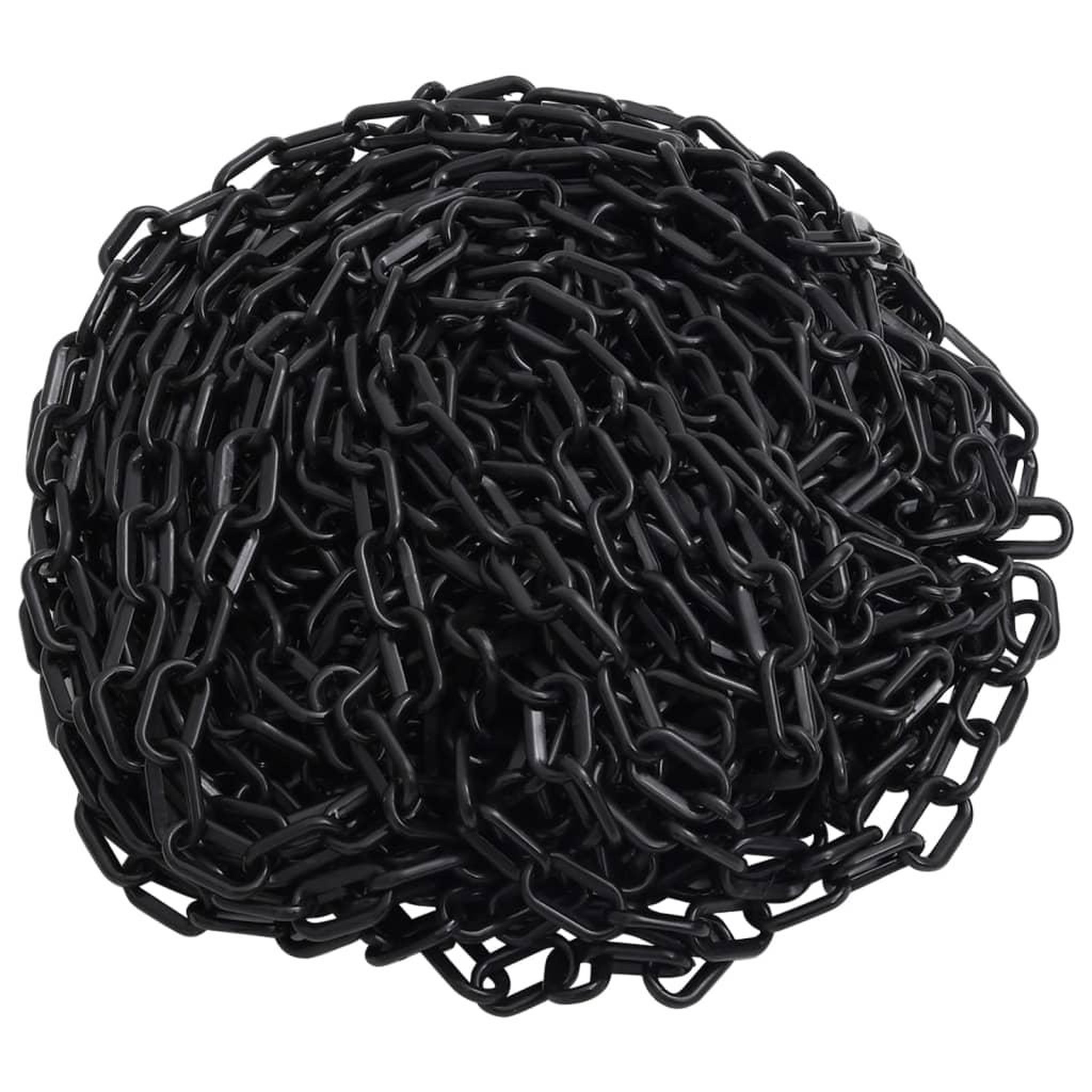 VIDAXL Chaîne d'avertissement Noir 30 m Ø6 mm Plastique