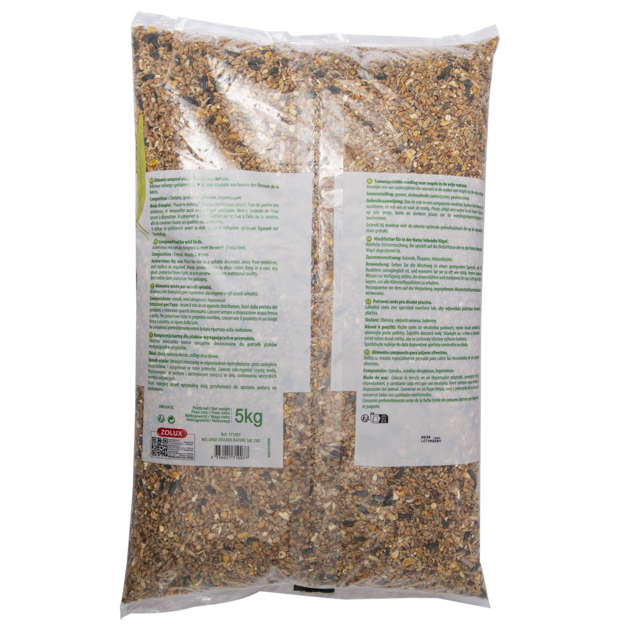 Voir la diapositive 2 : Zolux Mélange graines oiseaux du jardin sac 5kg zolux