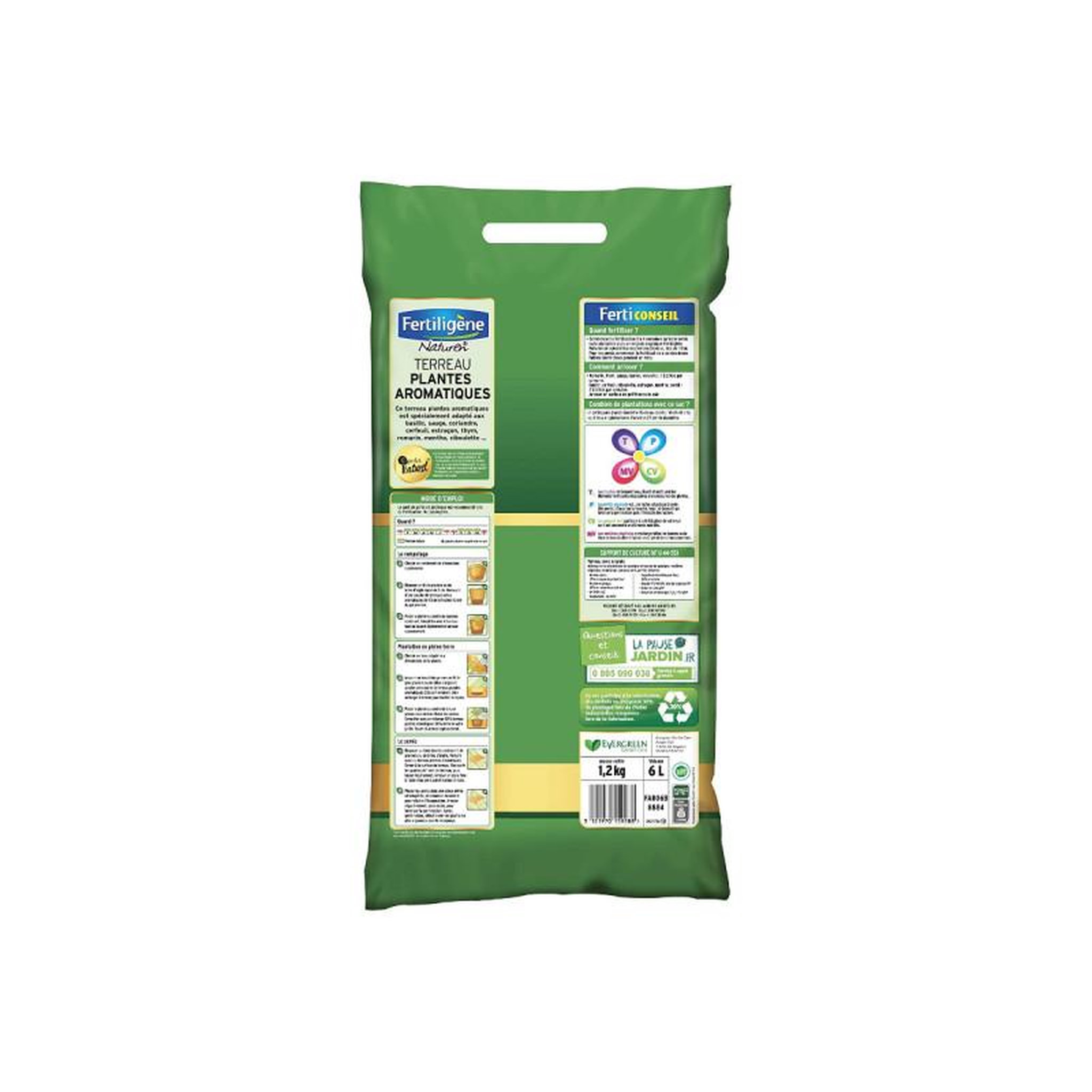 Voir la diapositive 2 : Fertiligene Terreau plantes aromatiques FERTILIGÈNE - 6L
