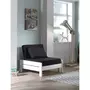 Vipack Lit fauteuil matelas inclus Pino - Blanc