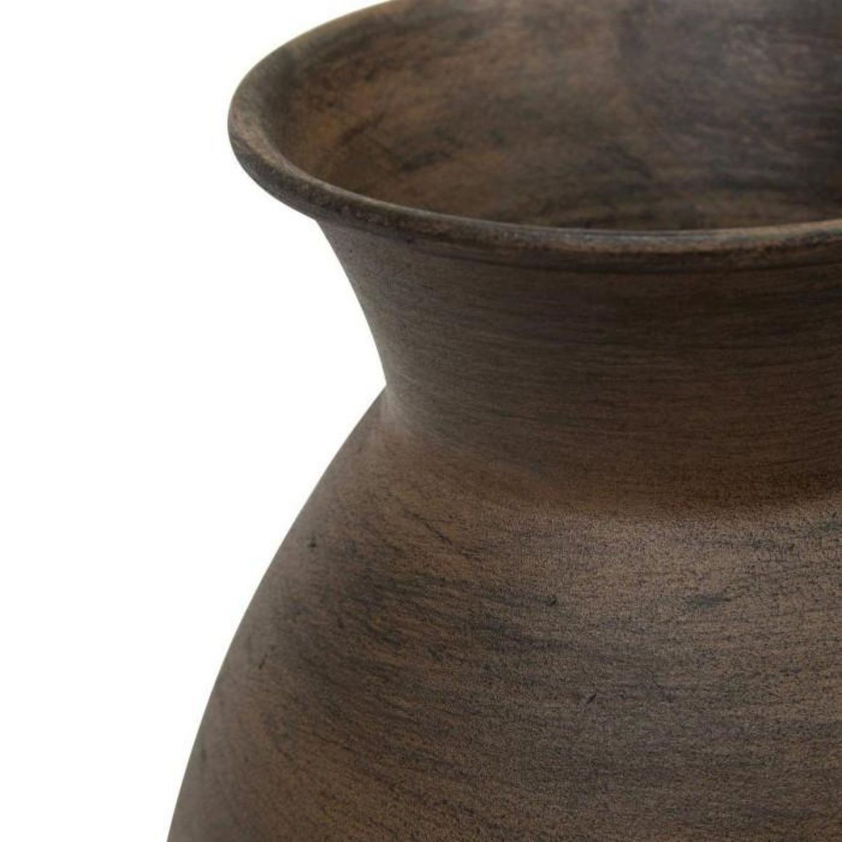 ATMOSPHERA Vase Effet Ancien en Métal  Wonj  20cm Marron