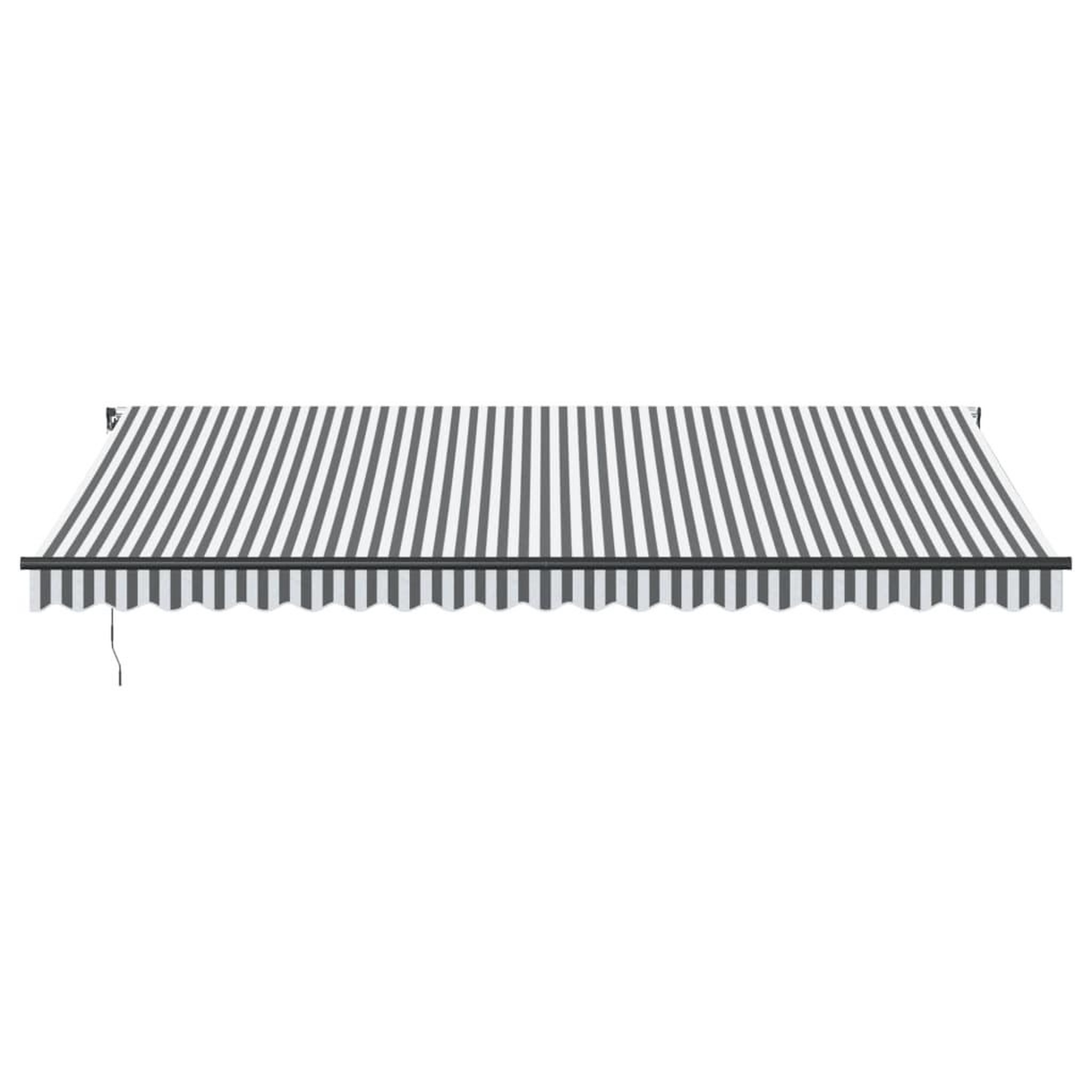 Voir la diapositive 3 : VIDAXL Auvent manuel retractable anthracite et blanc 500x300 cm
