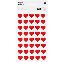 Planches de 6 stickers coeurs rose Rico Design - Le petit Souk