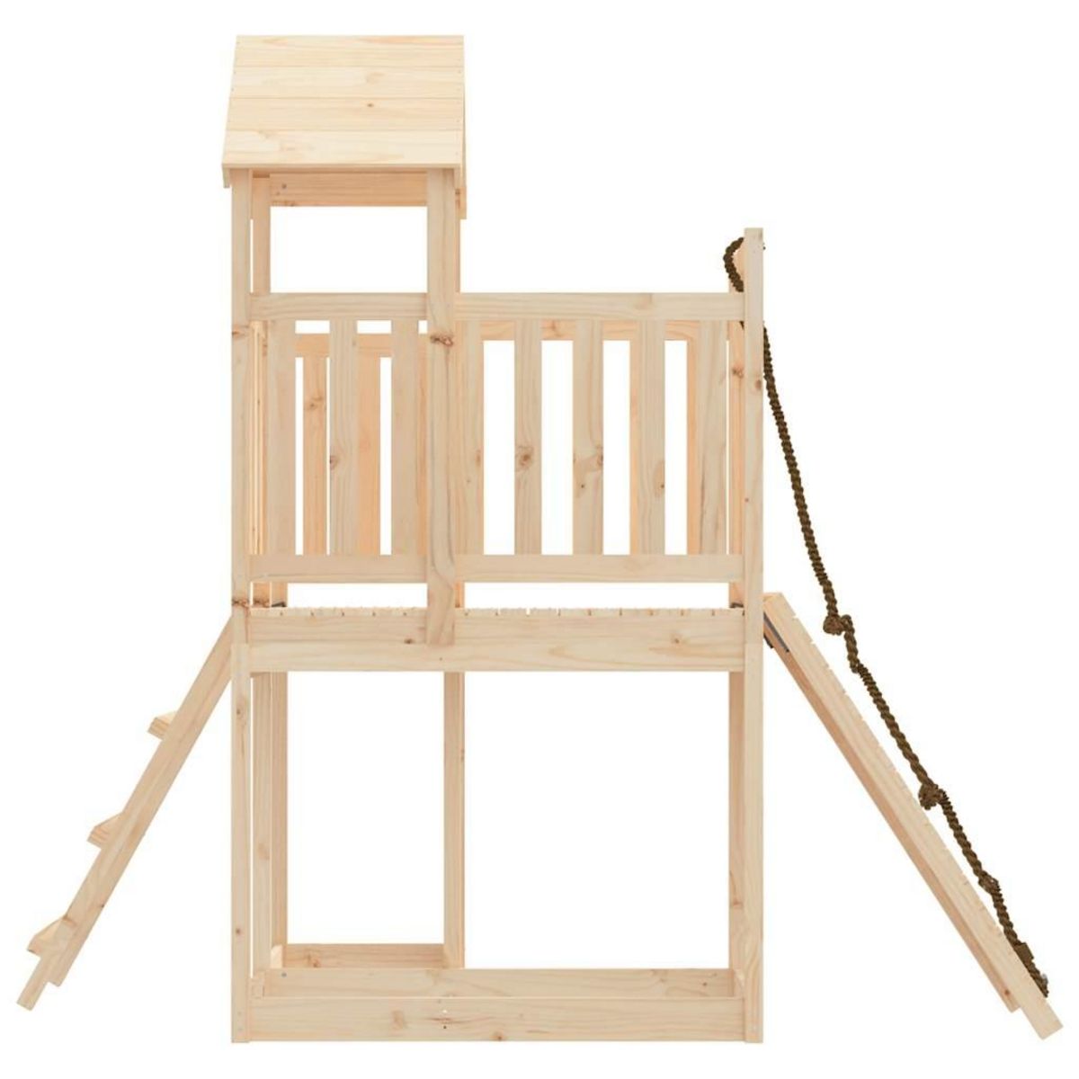 VIDAXL Maisonnette de jeu avec mur d'escalade bois massif de pin