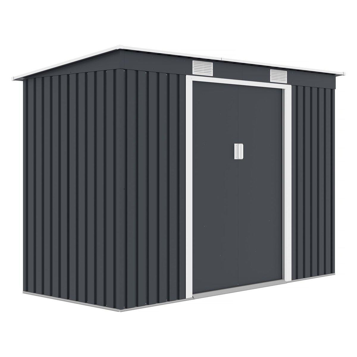 Habitat et Jardin Abri de jardin métal monopente  Austin  - 3,14 m2 - Gris