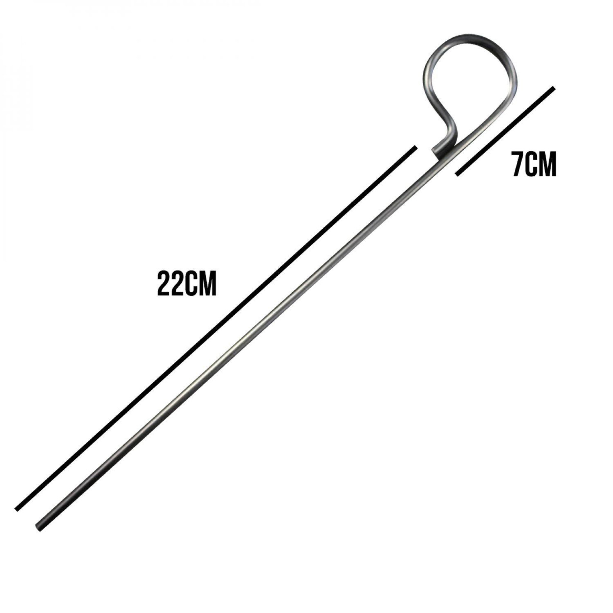 Voir la diapositive 2 : LINXOR Lot de 5 pitons fixes gazon en inox 29 cm