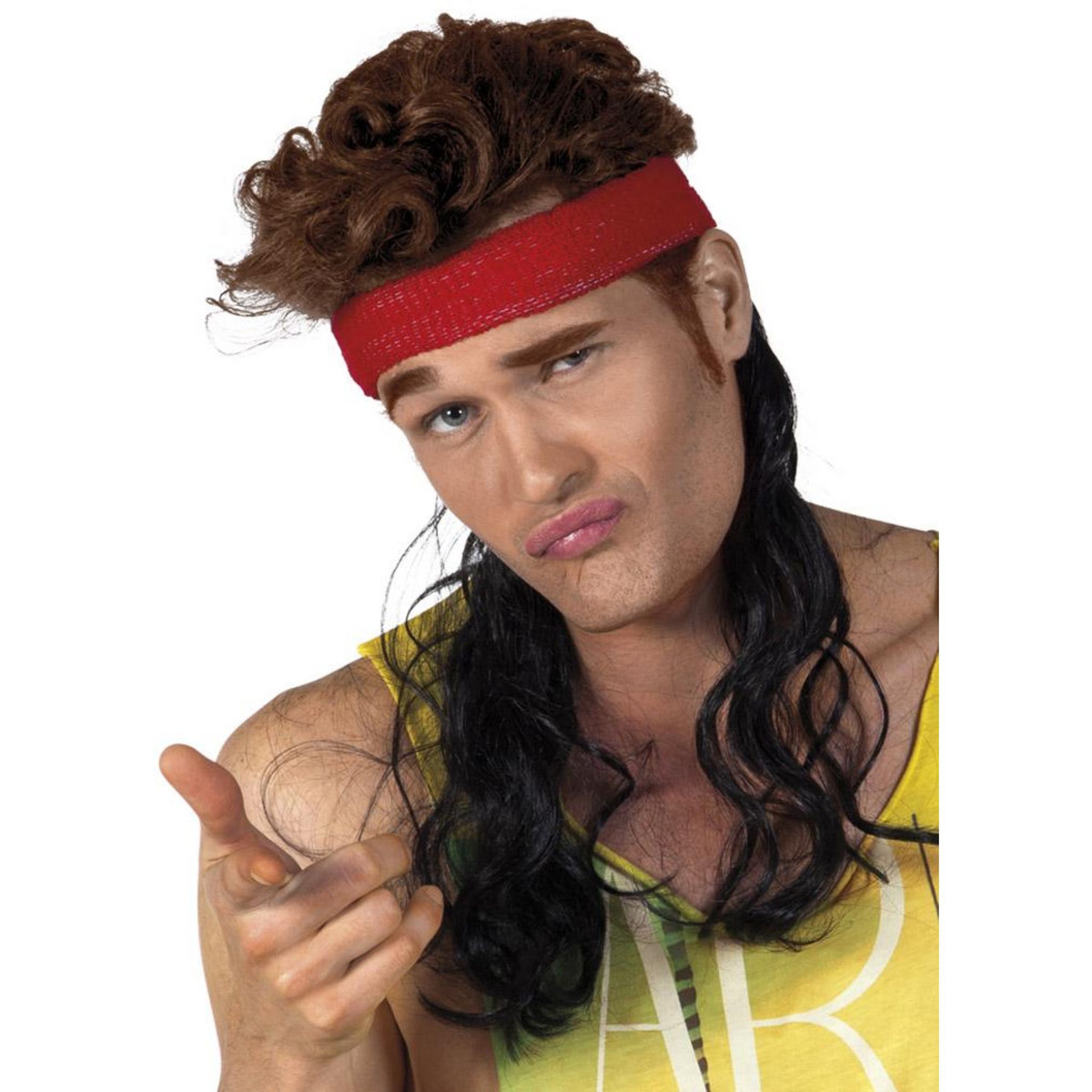 Boland Bandeau Rouge avec Perruque - Adulte