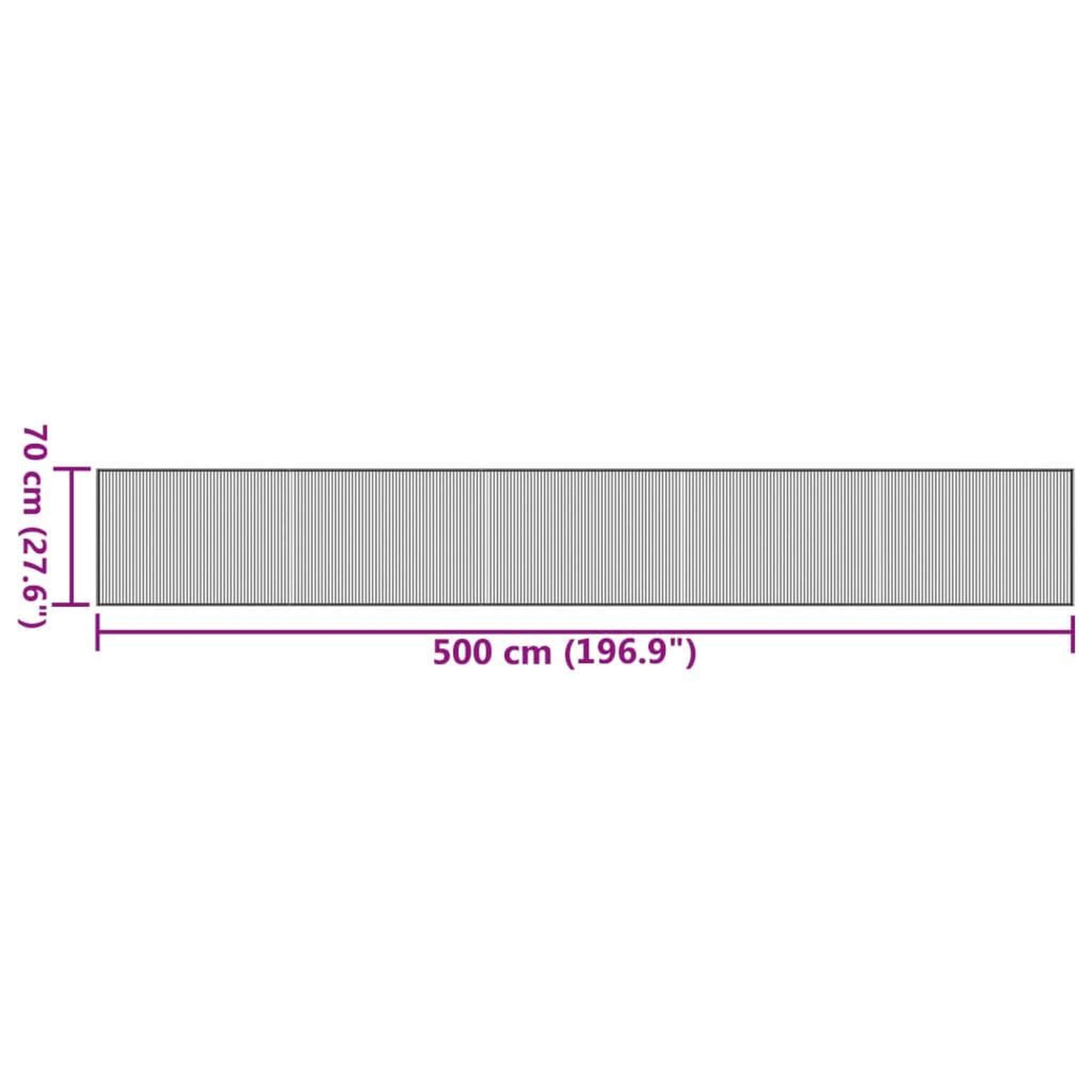 Voir la diapositive 6 : VIDAXL Tapis rectangulaire gris 70x500 cm bambou