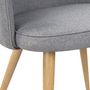 Voir la diapositive 6 : Rendez vous déco Lot de 2 chaises en tissu gris clair et pieds en métal - Chiara