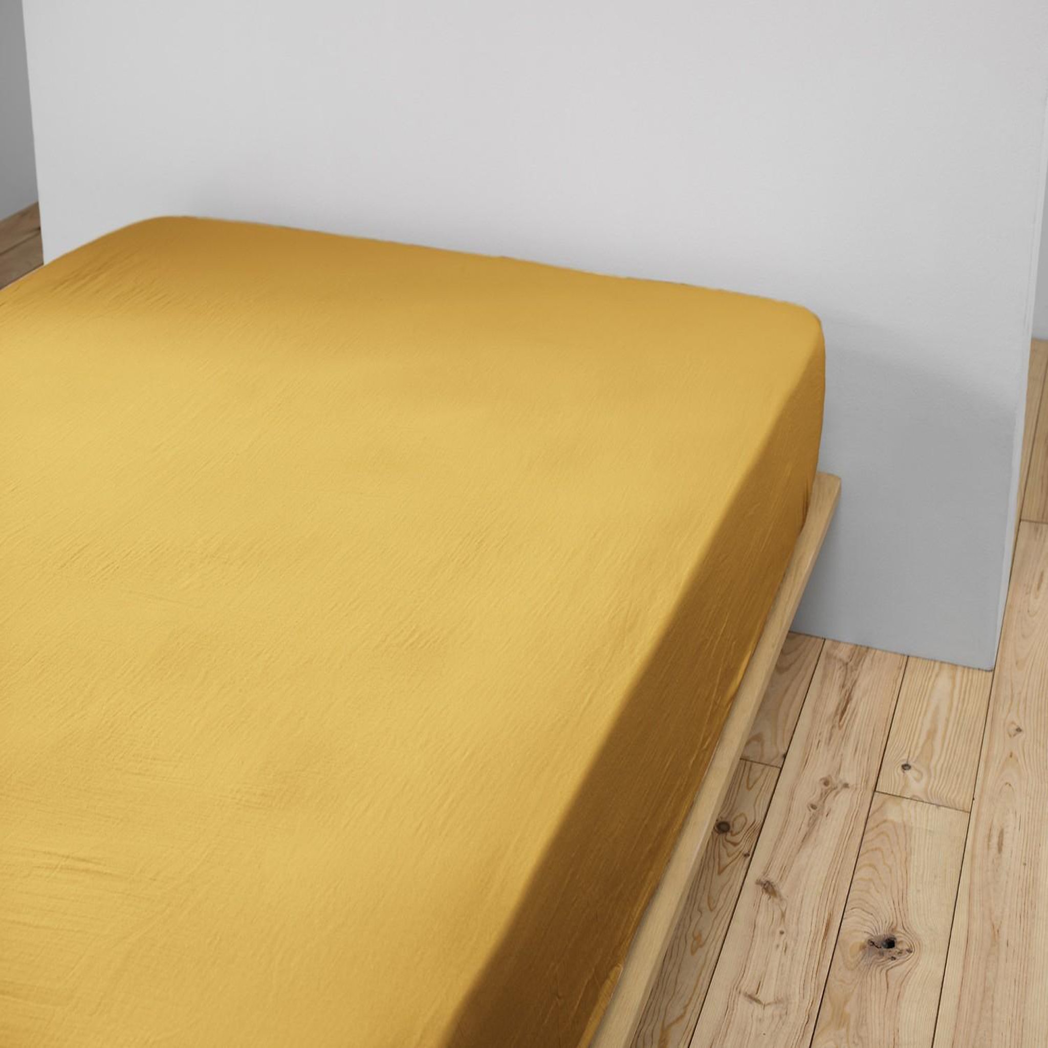 Voir la diapositive 4 : Home collection Drap housse 100% gaze de coton