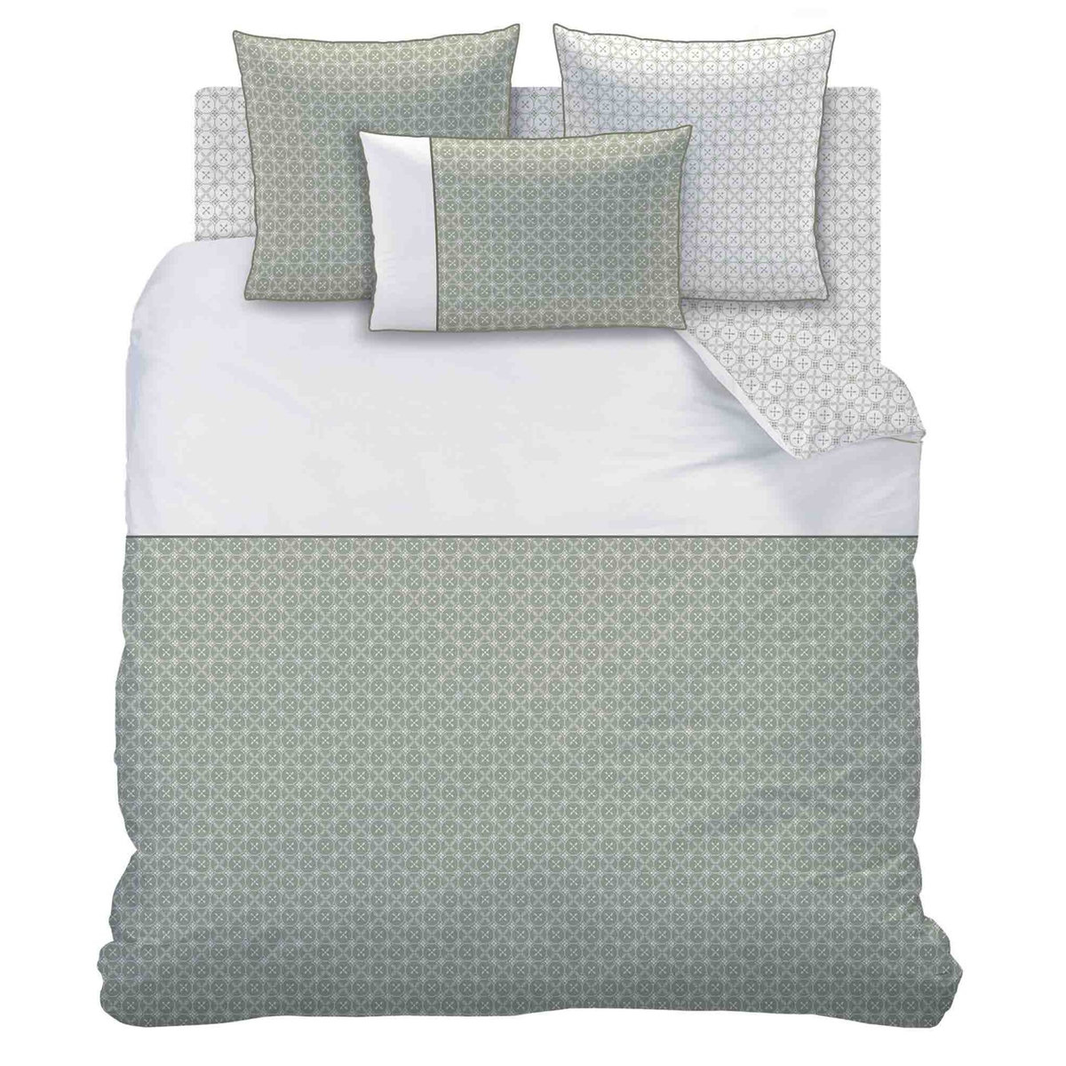 MATT & ROSE Parure housse de couette en coton 57 fils TENDANCE CERAMIQUE