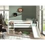 Voir la diapositive 2 : Lit enfant mi-hauteur 90 x 200 cm avec toboggan WEPPES