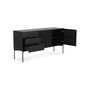 Voir la diapositive 2 : Paris Prix Buffet 3 Tiroirs & 2 Portes Design  Lasco  160cm Noir