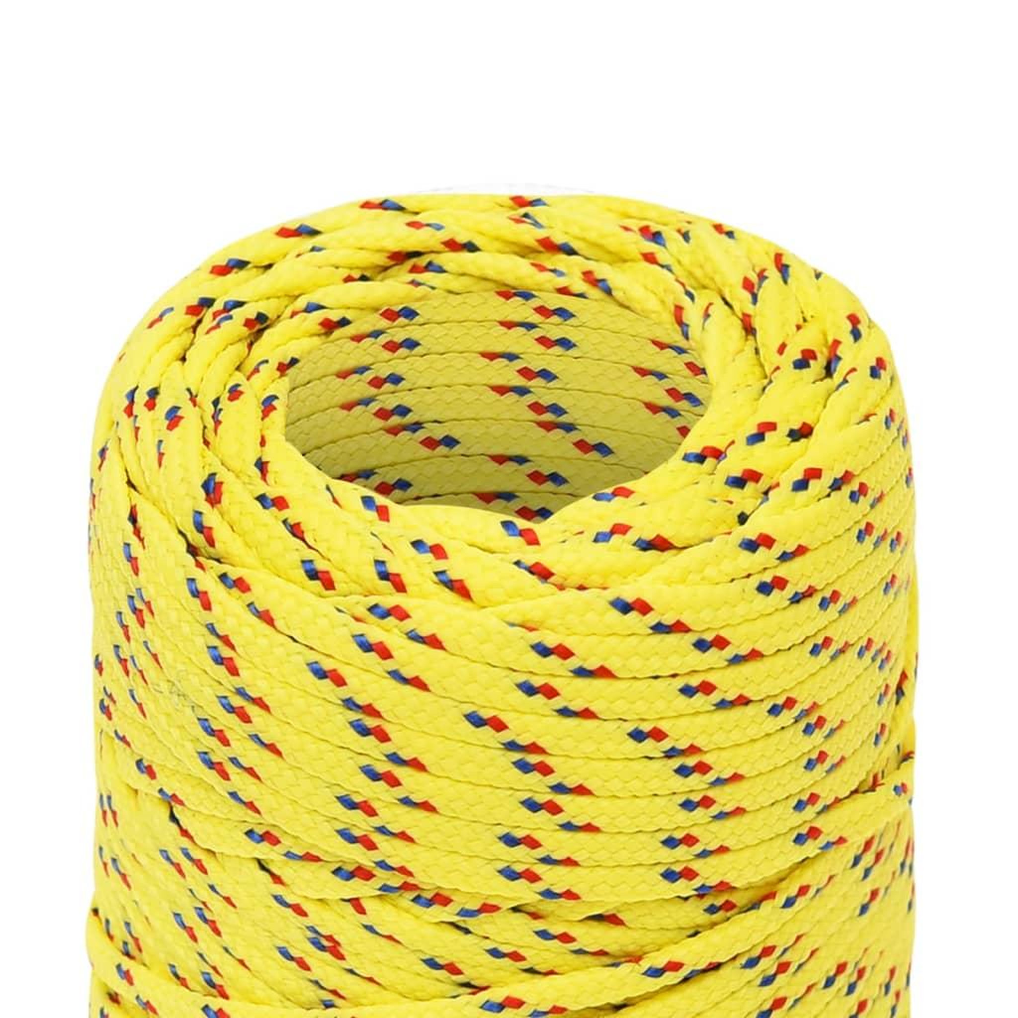 Voir la diapositive 4 : VIDAXL Corde de bateau Jaune 2 mm 100 m Polypropylene