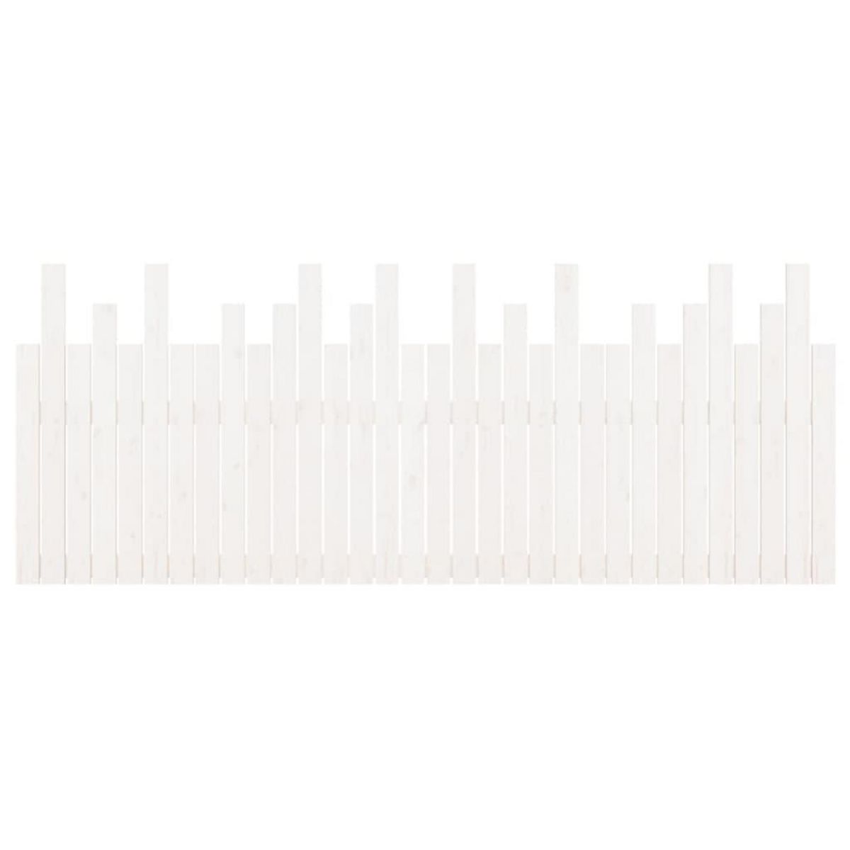 VIDAXL Tete de lit murale Blanc 204x3x80 cm Bois massif de pin