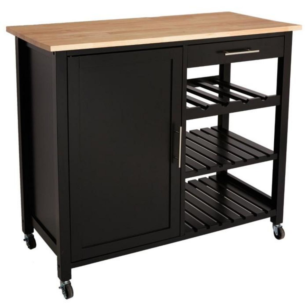 ATMOSPHERA Desserte de Cuisine  Claude  100cm Noir
