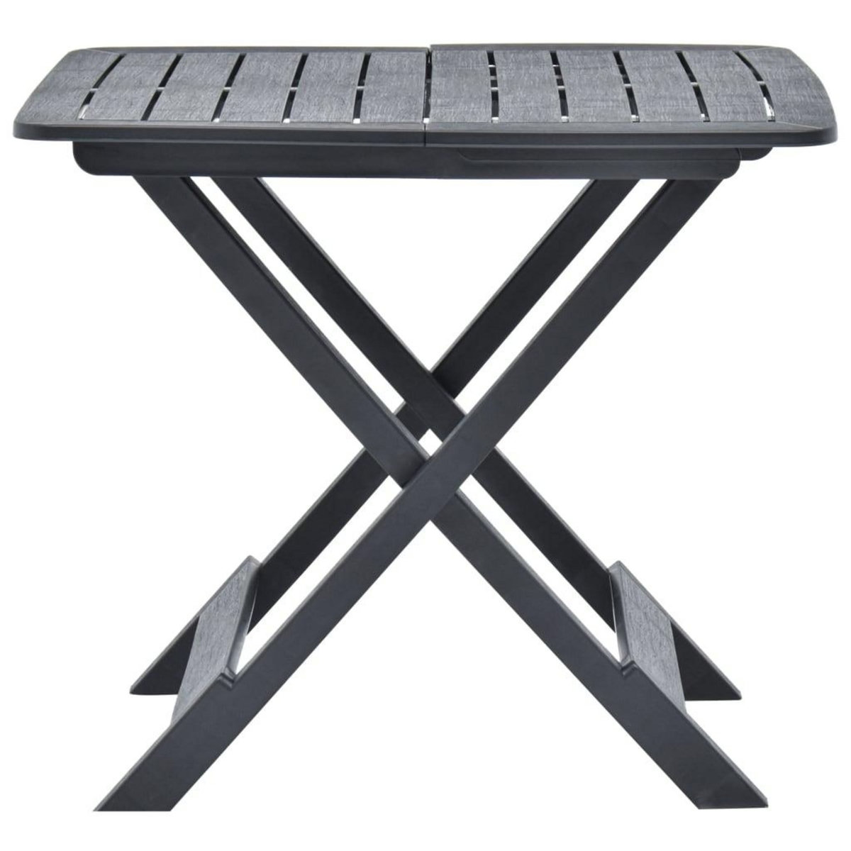 VIDAXL Table pliable de jardin Anthracite 79x72x70 cm Plastique