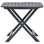 Voir la diapositive 2 : VIDAXL Table pliable de jardin Anthracite 79x72x70 cm Plastique
