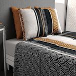 ATELIER DU COTON Parure de drap housse 100% coton 57fils-trophé. Coloris disponibles : Gris