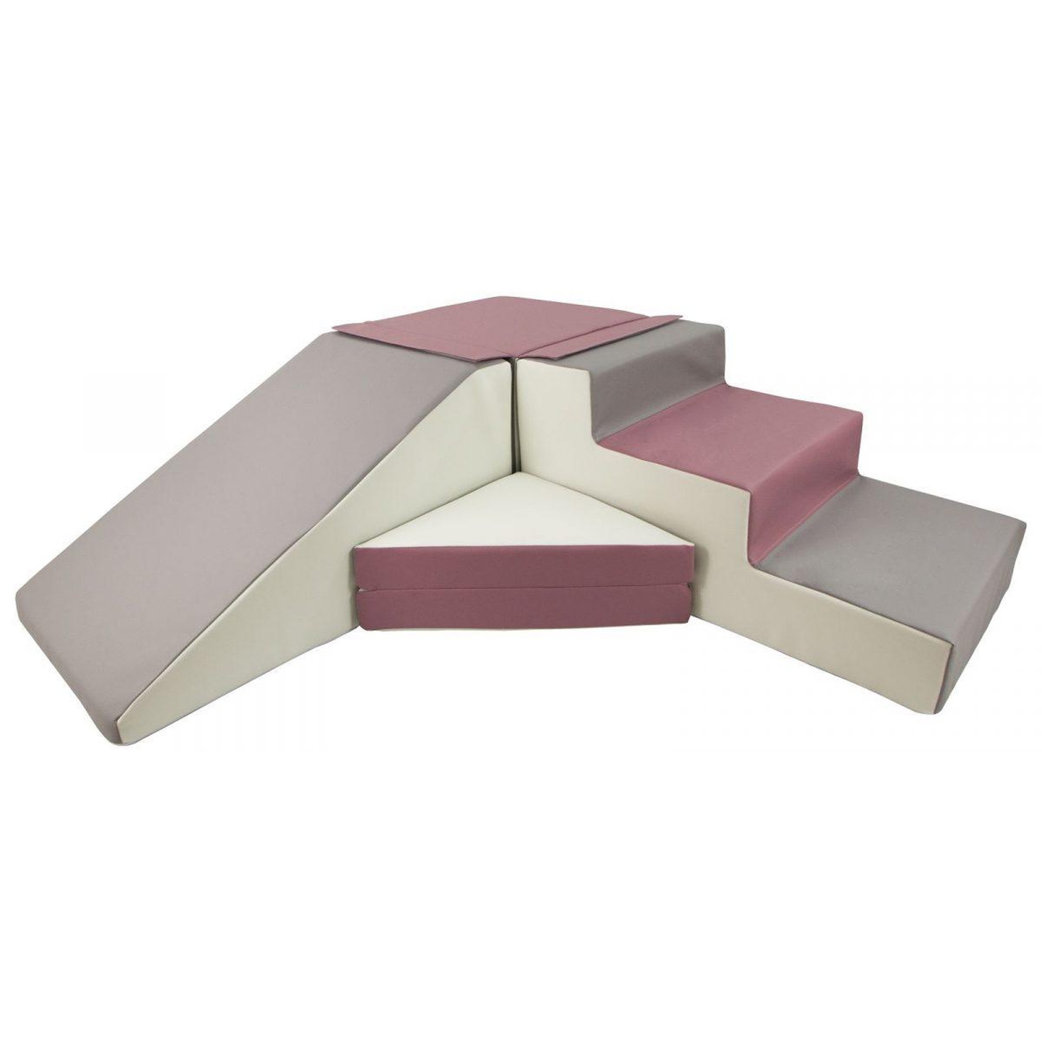 VELINDA Set de 4 blocs en mousse pour le jeu blanc, gris, violet