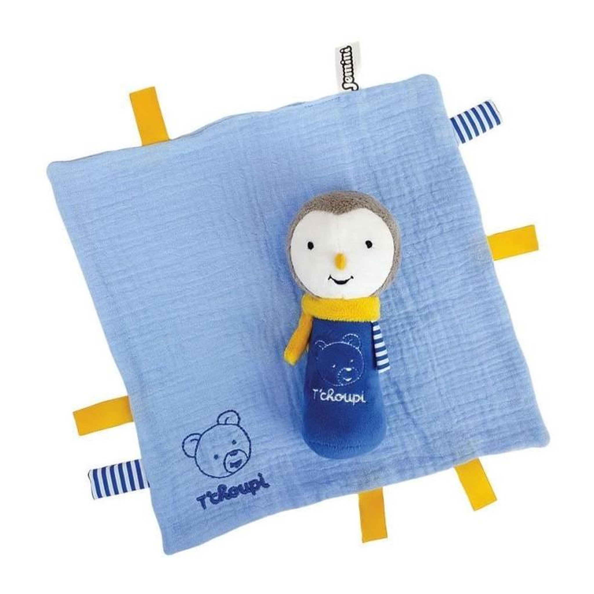 Voir la diapositive 3 : JEMINI T'choupi Baby Coffret Naissance avec Doudou et Peluche Hochet +/- 25 cm - JEMINI - Idéal pour un cadeau de naissance.
