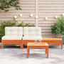 Voir la diapositive 3 : VIDAXL Canape de jardin avec coussins et repose-pied 2 places