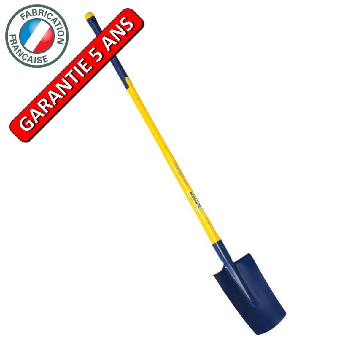 OUTILS PERRIN Bêche standard de 28 manche composite tri-matière incassable,pour le jardin et le potager