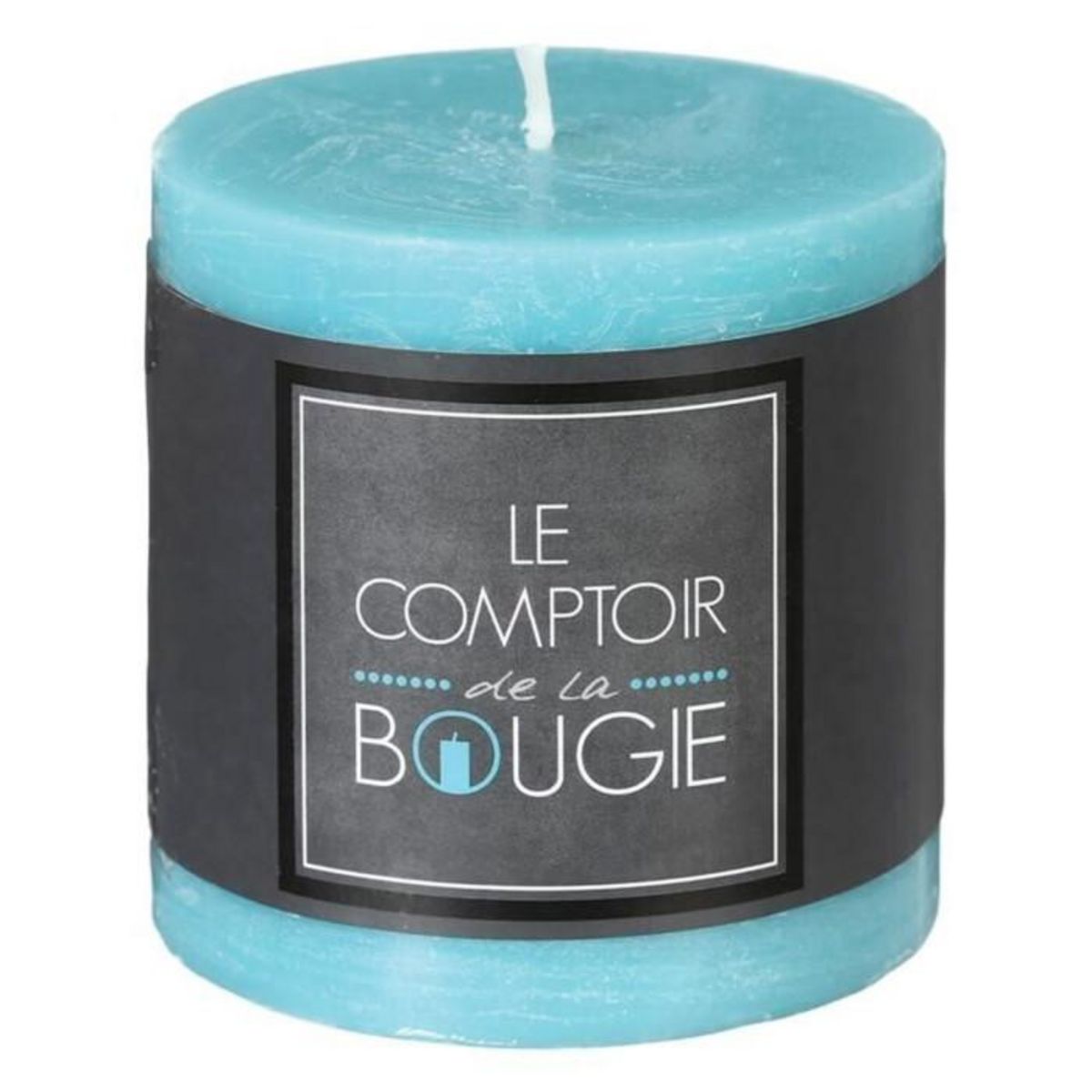 COMPTOIR DE LA BOUGIE Bougie Ronde  Rustic  7cm Turquoise