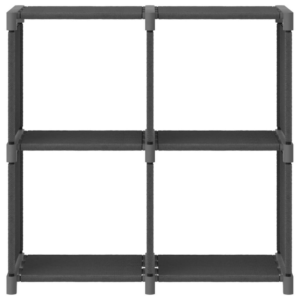 VIDAXL Etagere d'affichage 4 cubes Gris 69x30x72,5 cm Tissu