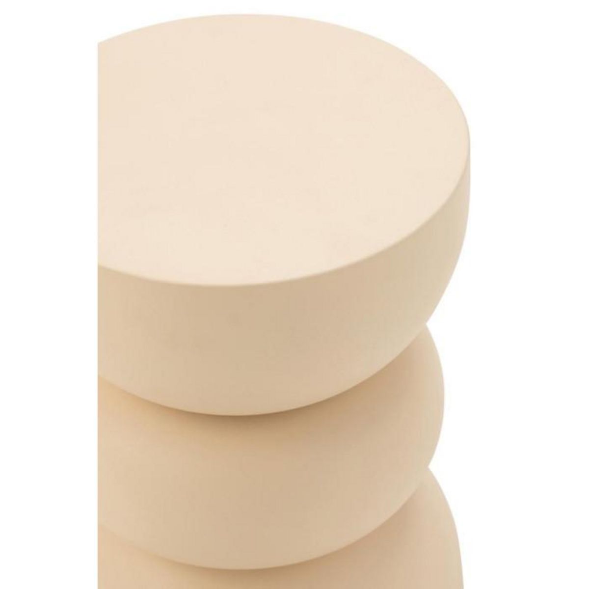 Paris Prix Table d'Apppoint Design en Métal  Lise  43cm Beige