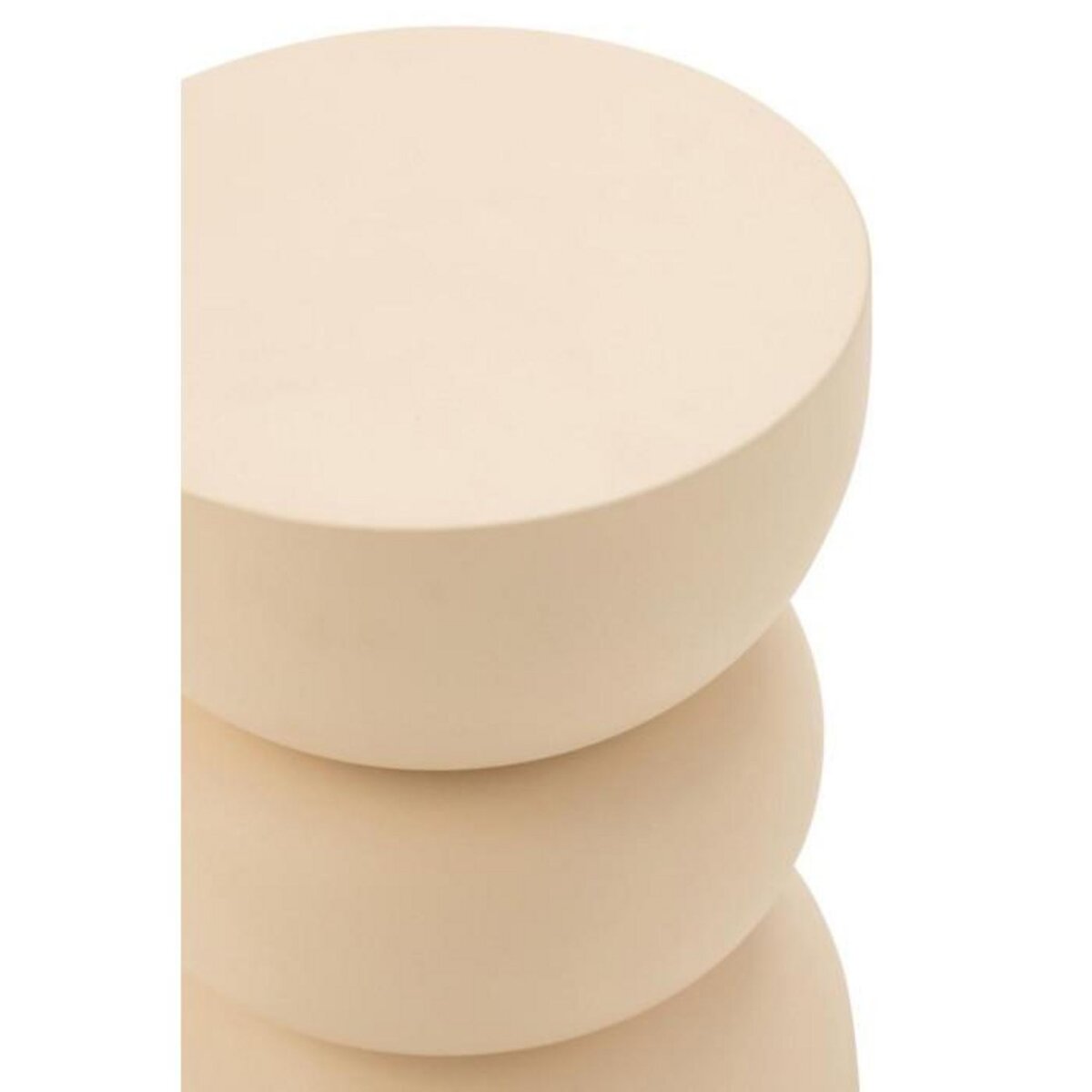 Paris Prix Table d'Apppoint Design en Métal  Lise  43cm Beige