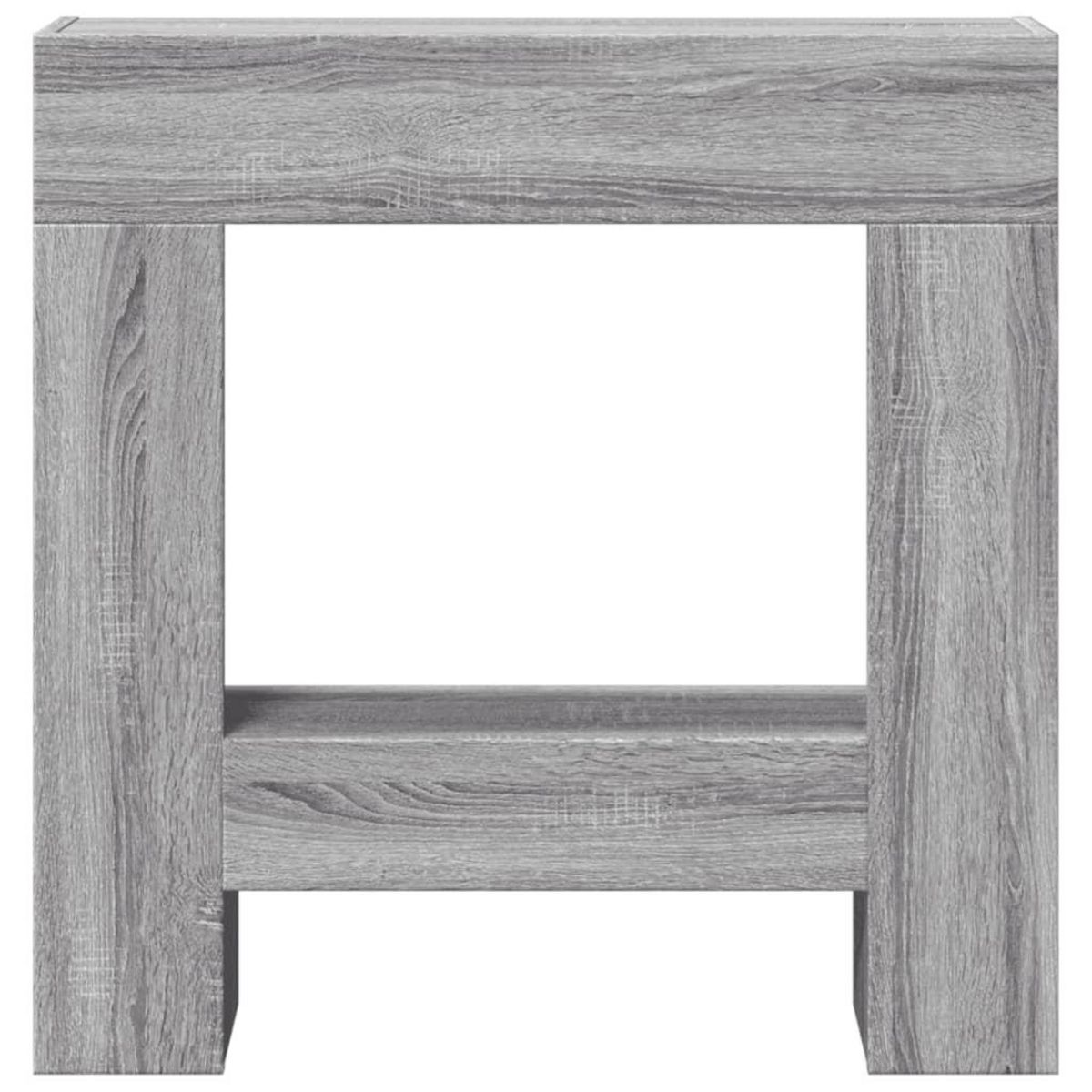 VIDAXL Cadre de cheminee sonoma gris 81x18x82 cm bois d'ingenierie