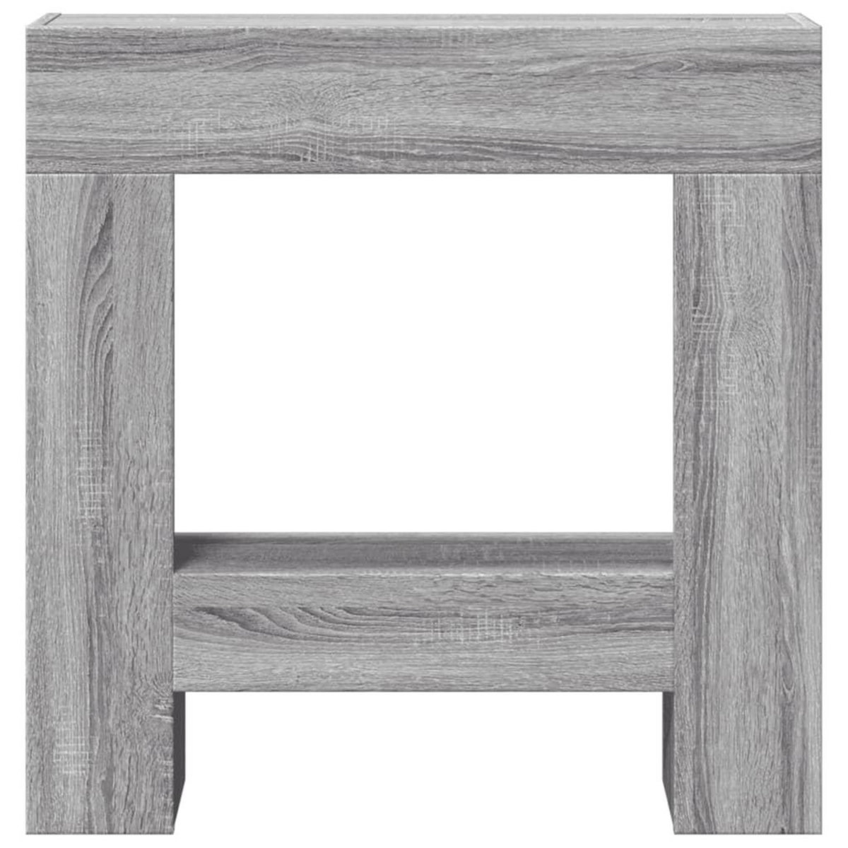 VIDAXL Cadre de cheminee sonoma gris 81x18x82 cm bois d'ingenierie