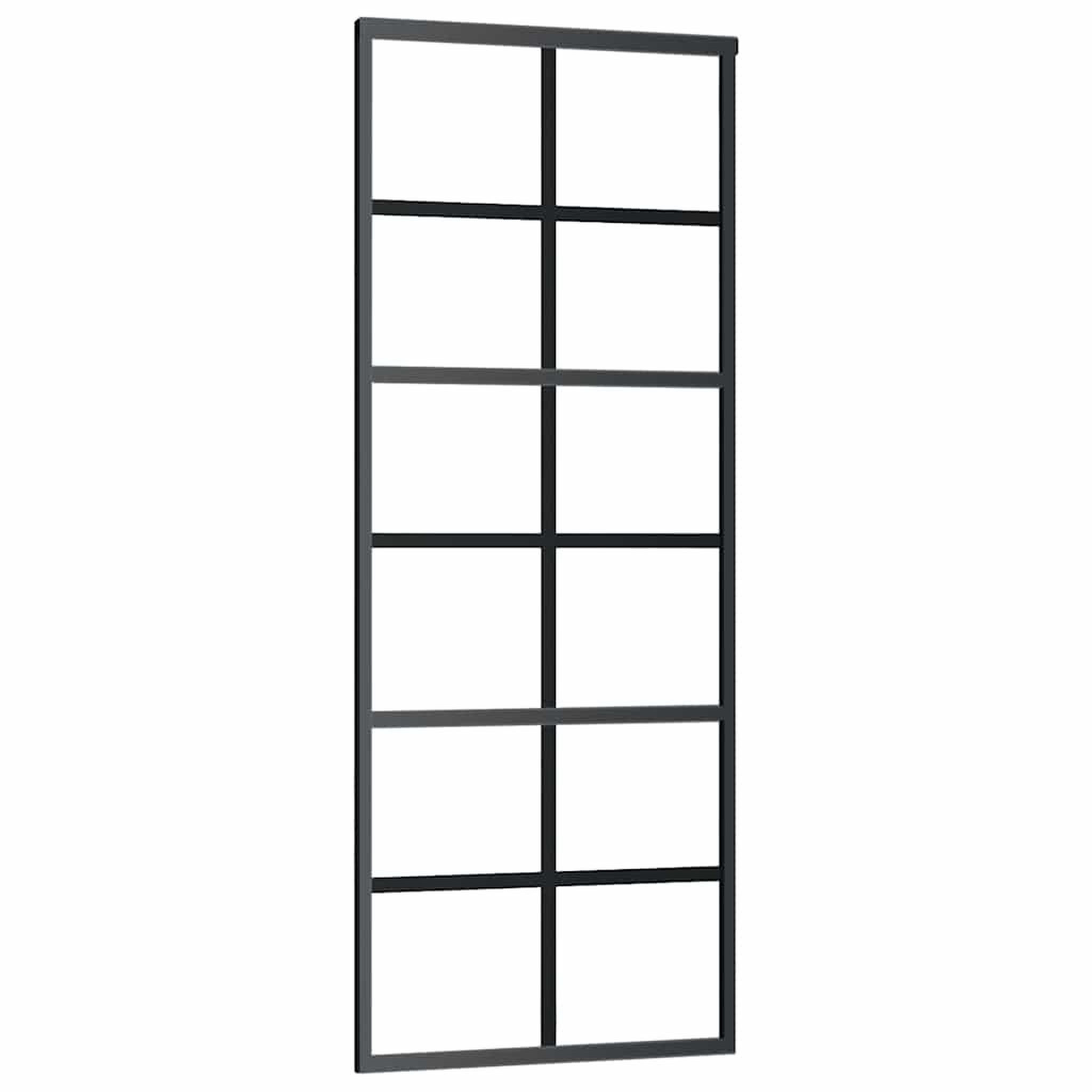 Voir la diapositive 5 : VIDAXL Porte coulissante kit de quincaillerie noir 76x205 cm verre ESG