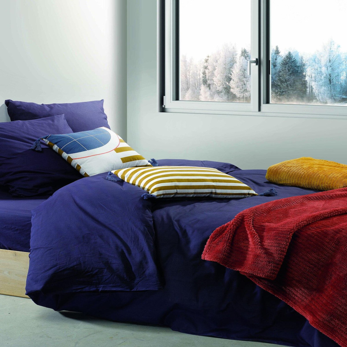 Les Ateliers du Linge Coussin imprimé en polycoton slam